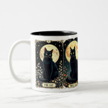 Black Cat Mug Tarot Coffee Cup Cat Themed Gift Mug