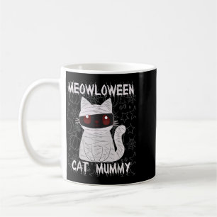 Black Cat Mummy Halloween Coffee Mug