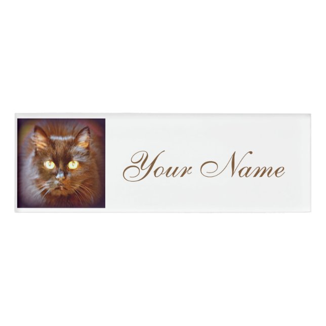 black cat name tag (Front)