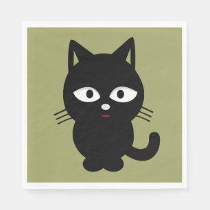 Black Cat Napkin