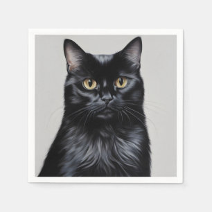 Black Cat Napkin