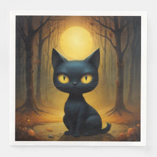 Black cat  napkin
