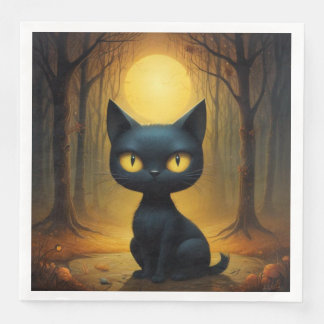 Black cat  napkin