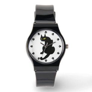 BLACK CAT NINJA  Paws WRIST WATCH