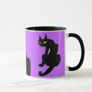 BLACK CAT NINJA Ultra Violet Purple Mug