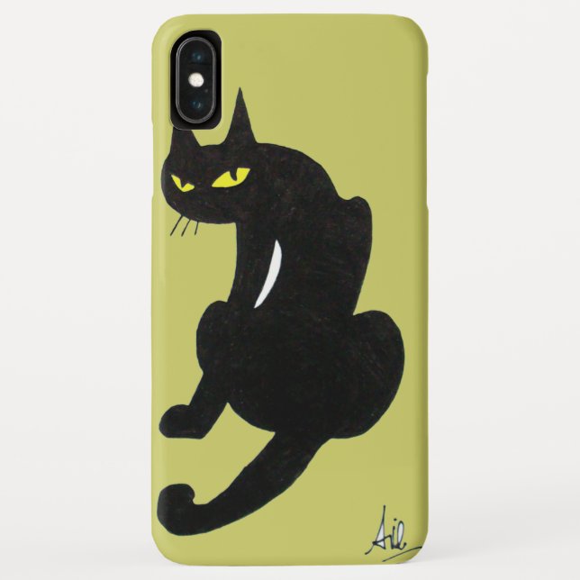 BLACK CAT NINJA Yellow Case-Mate iPhone Case (Back)