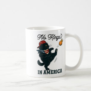 Black Cat No Kings In America, Vintage Cats Agains Coffee Mug