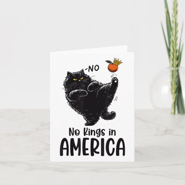 Black Cat No Kings In America We The People Politi Card (Front)