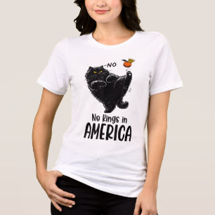 Black Cat No Kings In America We The People Politi Tri-Blend Shirt