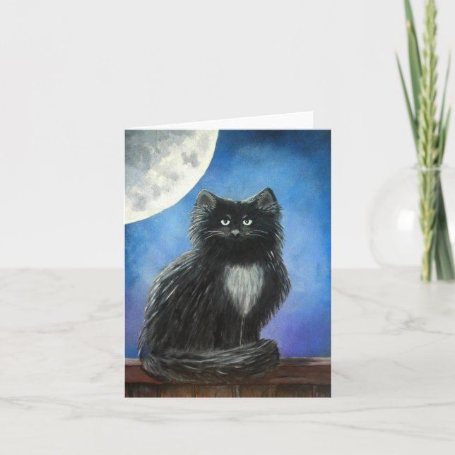 Black Cat Note Card (Front)