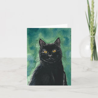 Black Cat Note Card