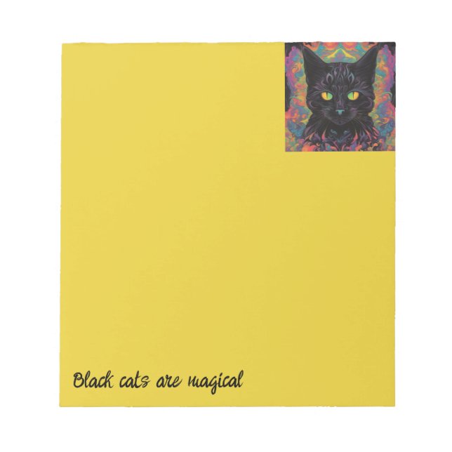 black cat  notepad (Front)