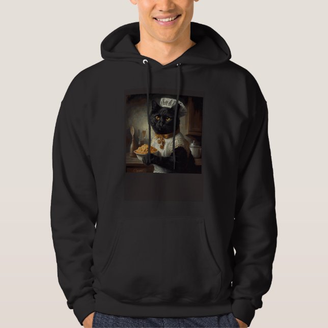 Black Cat Nurse Mac And Cheese Hoodie (Front)