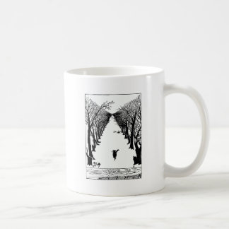 Black Cat on a Lonely Trail Artwork Coffee Mug