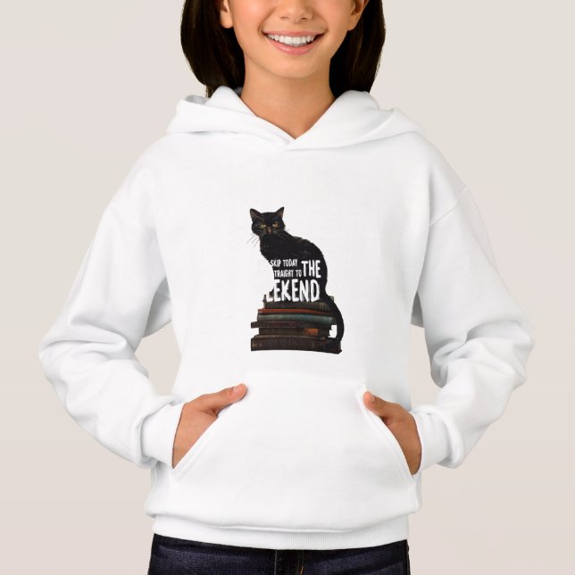 Black Cat on Books "Skip to the Weekend" (Front)