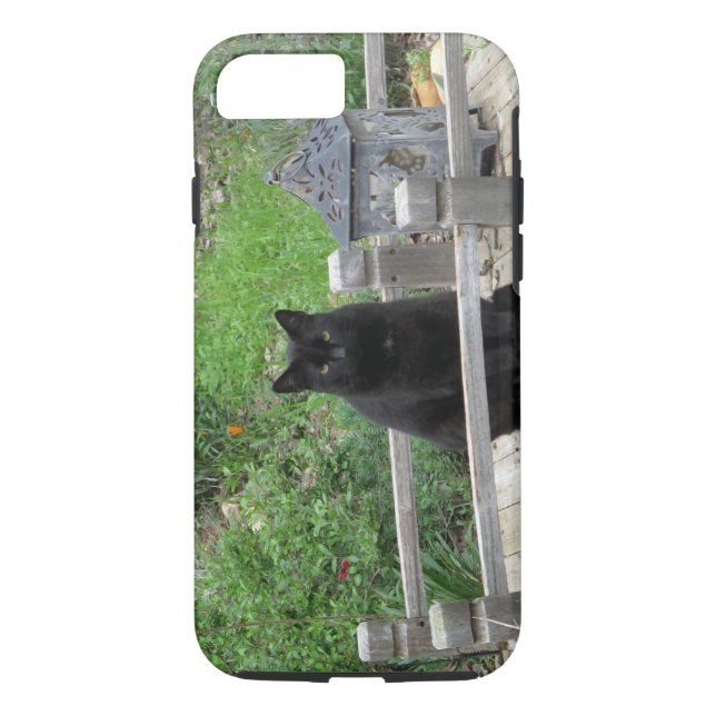 Black Cat on Bridge Tough Phone Case (Back)