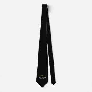 Black Cat On Musical Piano Keys Pianist composer Tie