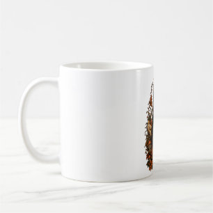 Black Cat on Pumpkin Spooky Cute Autumn Halloween Coffee Mug