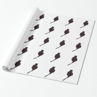 Black Cat On White Wrapping Paper