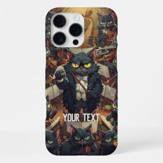Black Cat Orchestra Player Classic Music Fan iPhone 16 Pro Max Case
