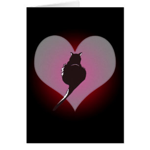 Black Cat Panther My Heart Card