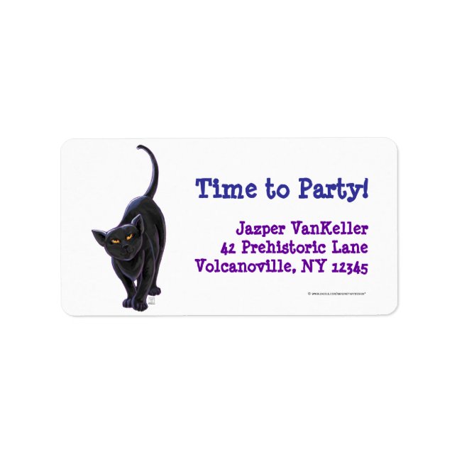 Black Cat Party Centre Label (Front)