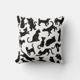Black Cat Pattern Cushion