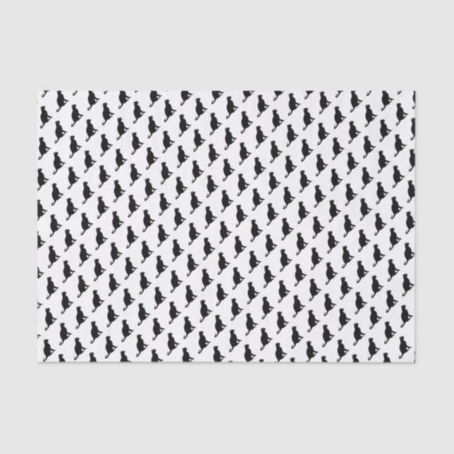 Black Cat Pattern Tissue Paper (Front)