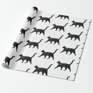 Black cat pattern  wrapping paper