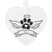 Black Cat Paw Pet Memorial Gift For Cat Lovers 
