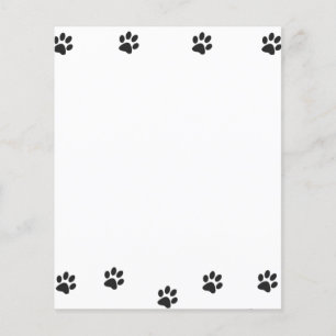 Black Cat Paws Paper Sheet