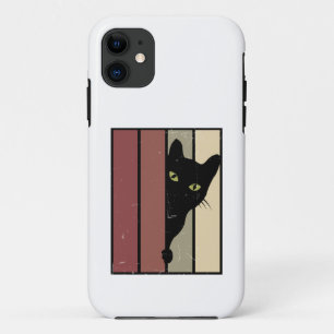Black Cat Peeking  iPhone 11 Case