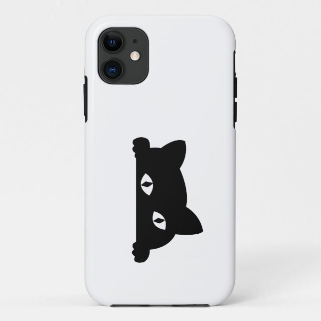 Black Cat Peeking  Case-Mate iPhone Case (Back)