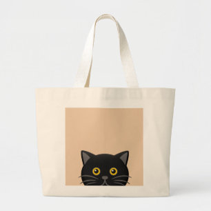 BLACK CAT PEEKING HANDBAGS TOTES
