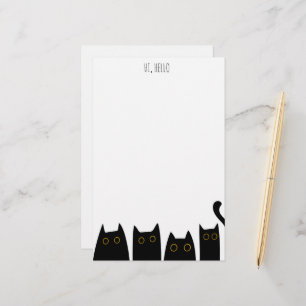 Black Cat Personal Stationery Kids Note paper