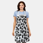 Black Cat Personalised Apron (Worn)