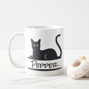 Black Cat Personalised Coffee Mug