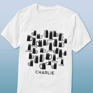 Black Cat Personalised T-Shirt