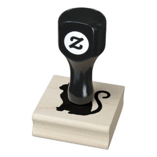 black cat, pet silhouette design, rubber stamp