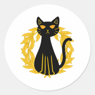 Black Cat Pets Horror Halloween Kids Classic Round Sticker