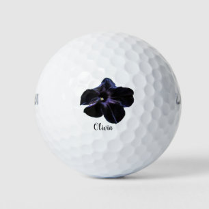 Black Cat Petunia Personalised Golf Balls