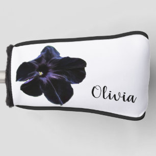 Black Cat Petunia Personalised Golf Head Cover