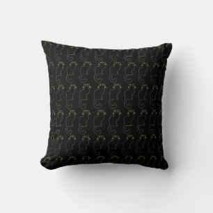 Black Cat Pillow Fun Cat Lover Gifts and Decor