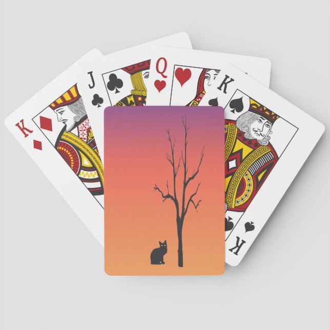 Black Cat Playing Cards (Back)
