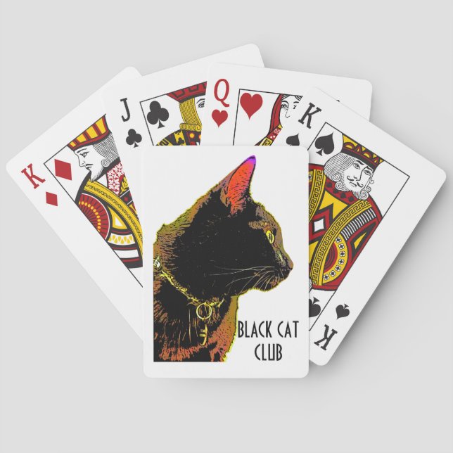 Black Cat playing cards (Back)