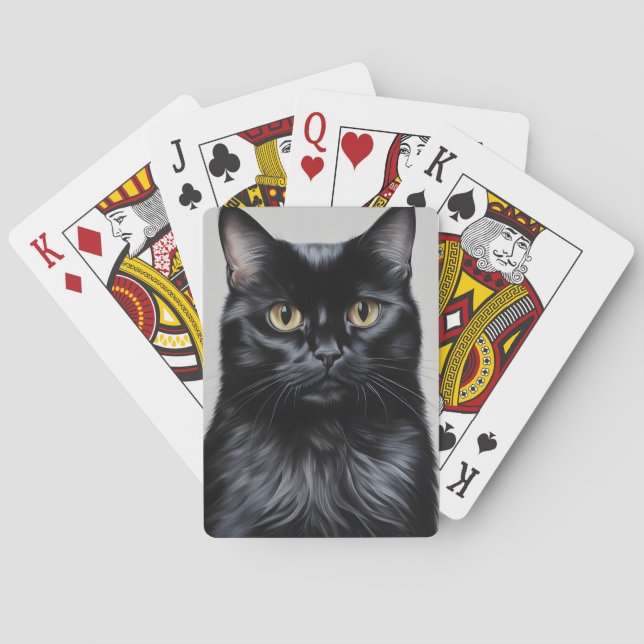 Black Cat Playing Cards (Back)