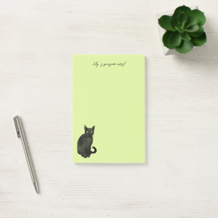 Black cat post-it notes