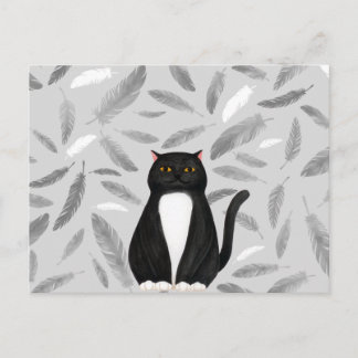 Black cat Postcard