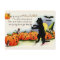 Black Cat postcard, Singing Pumpkins, Halloween
