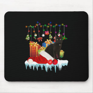 Black Cat Present Of My Christmas Mouse Mat